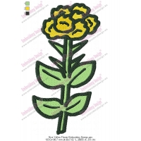 Nice Yellow Flower Embroidery Design